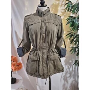 Levis Lightweight Legacy Cotton Fishtail Anorak Jacket Womens Size S Utility